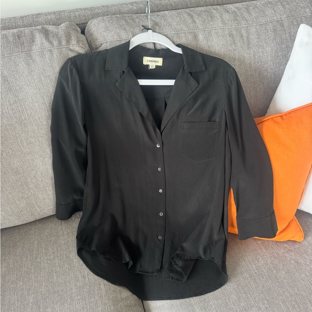 L'AGENCE Black Blouse
